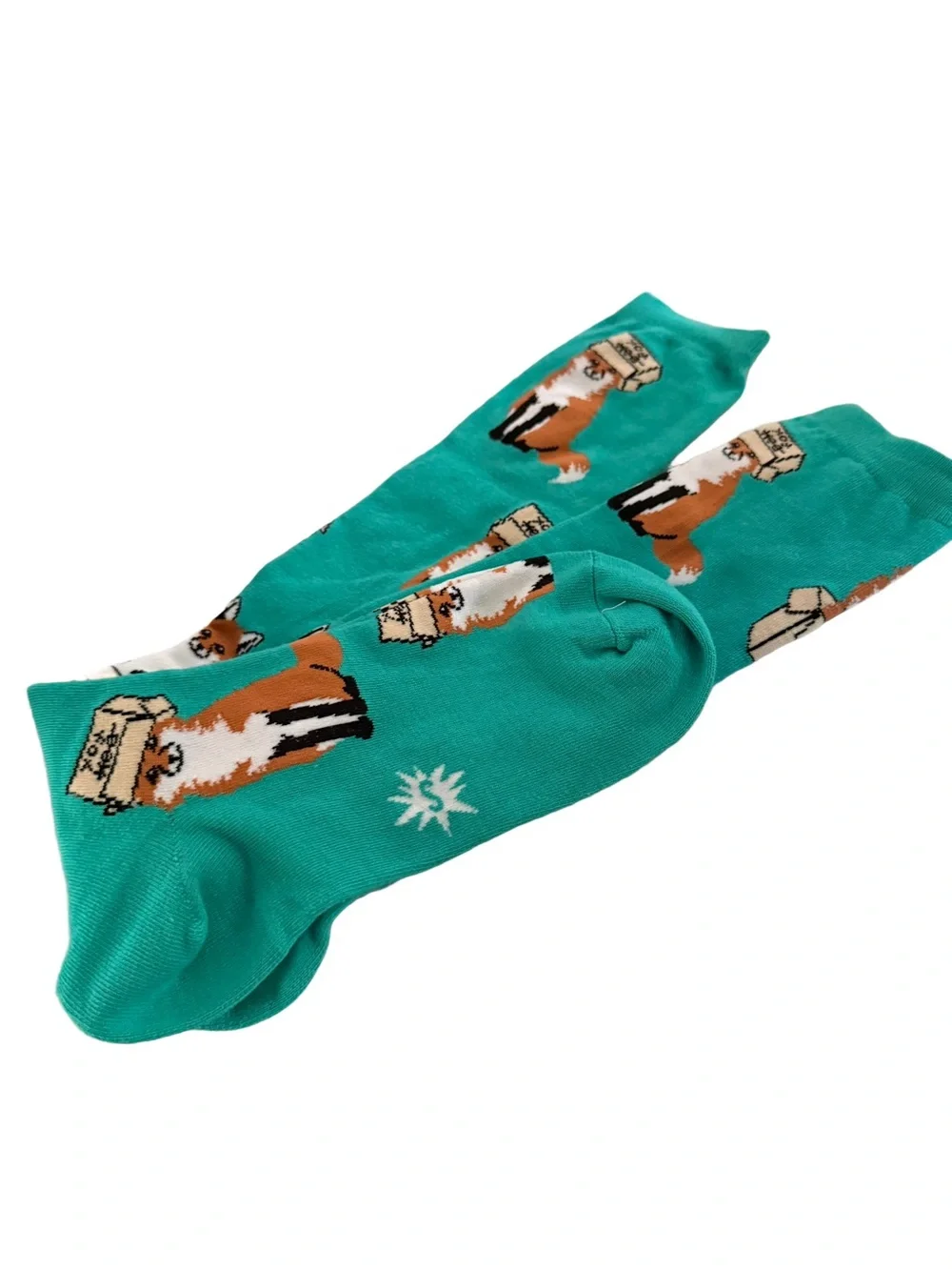NWOT Sock It To Me “Foxes in Boxes” Knee High Socks Size 5-10
